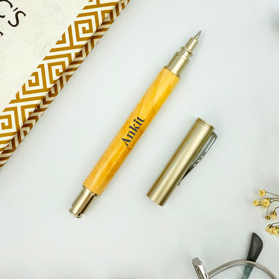 personalized-pen-wood-body-with-metal-cap