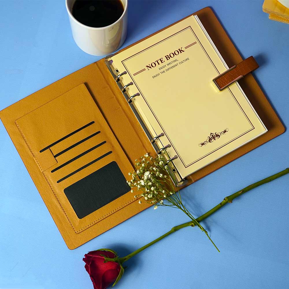 Buy Personalized Diary With Flip Strap Closure - Brown - Image 3