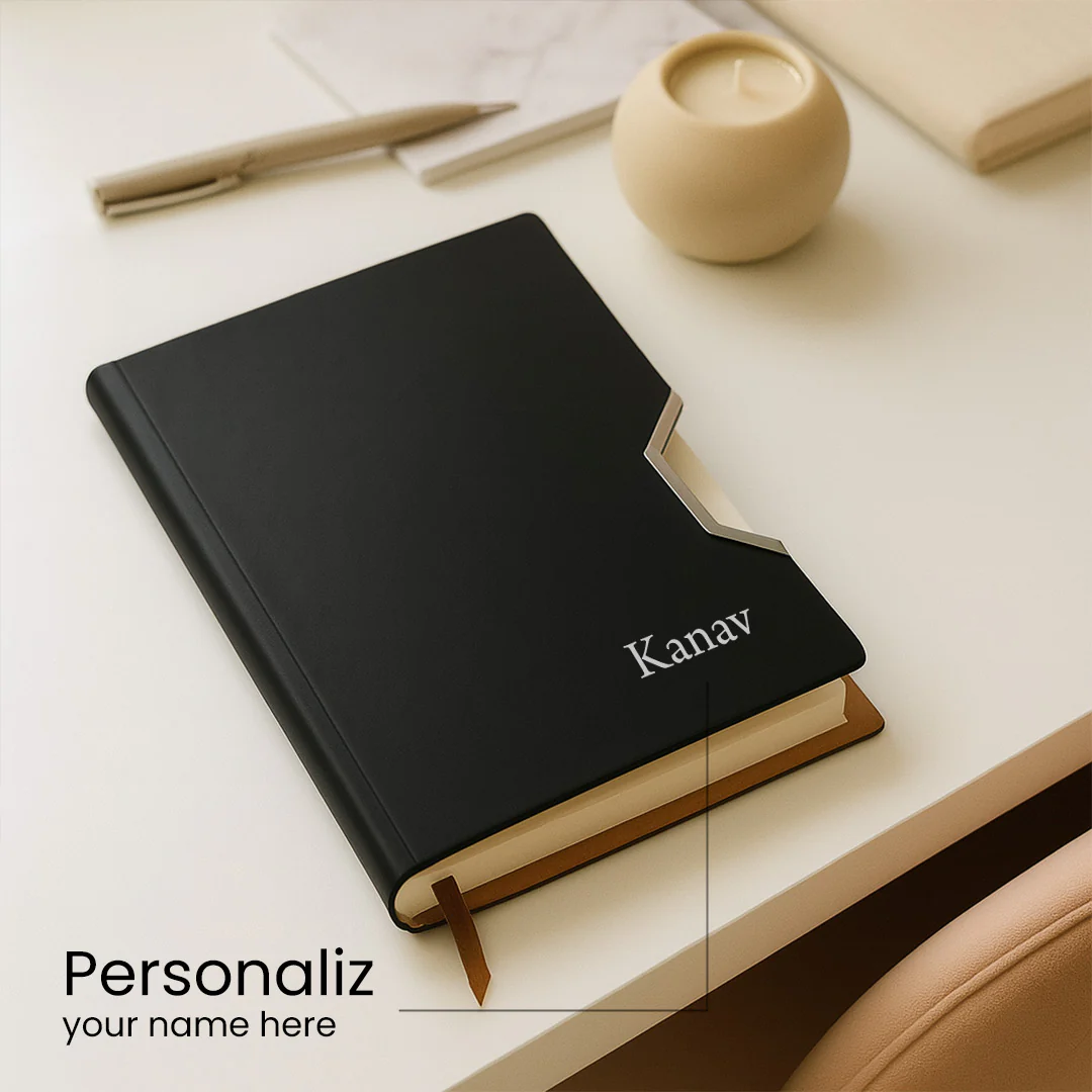 personalized-black-faux-leather-notebook