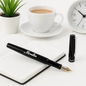 Pierre Cardin Life Fountain Pen Black with Chrome Clip