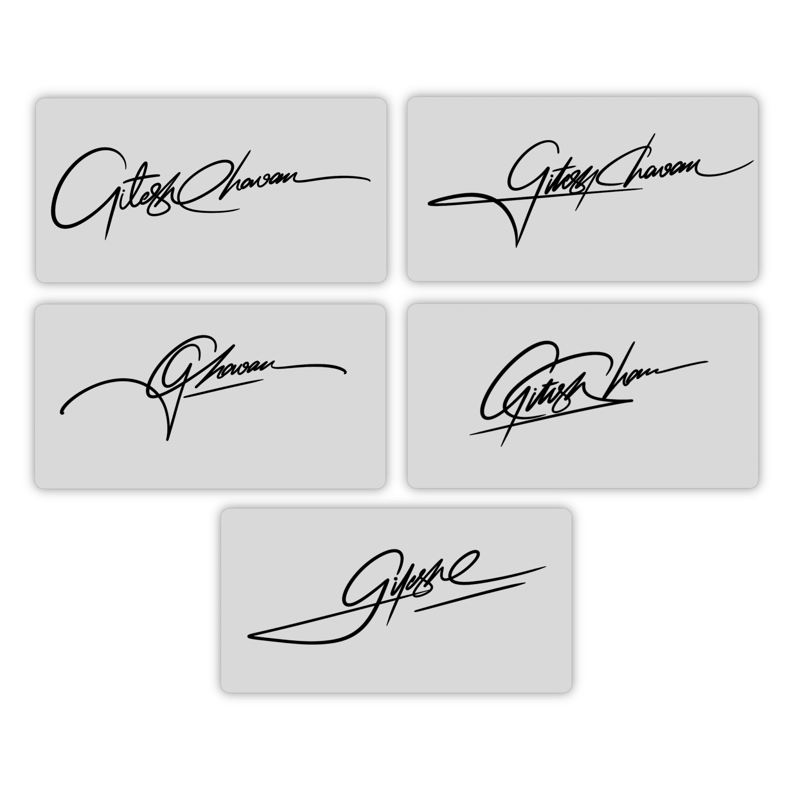 Standard Package of Signature Design