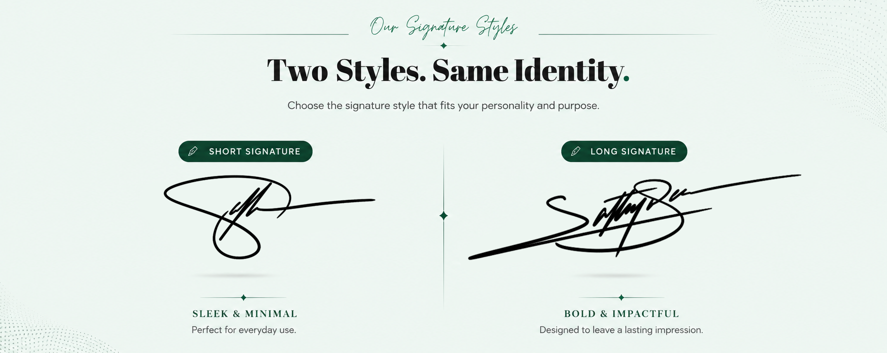 Professional custom signature design examples
